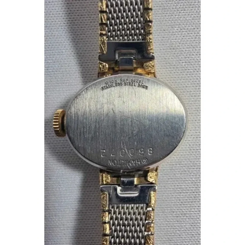 Vintage Hamilton 10K RGP Oval Case Manual Wind Ladies Watch